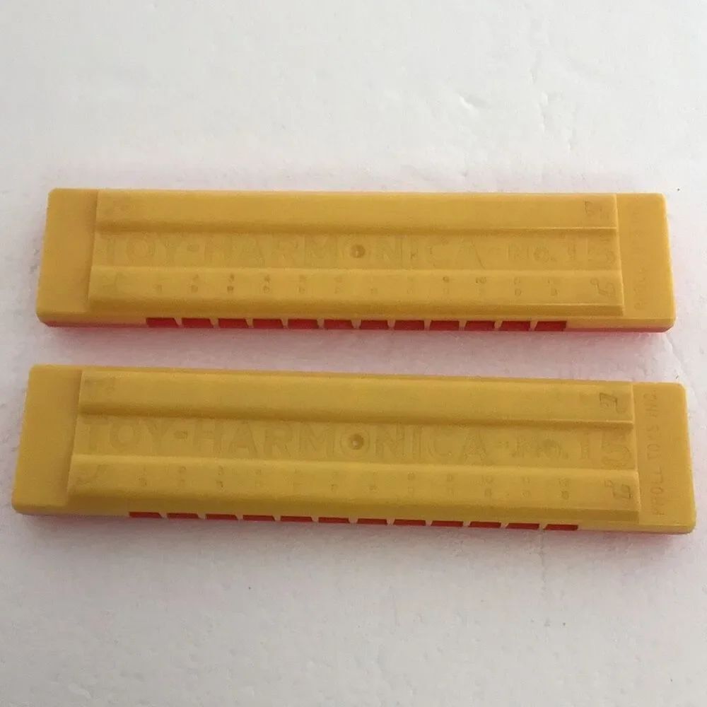 2 Vintage number 15 harmonica by PROLL, toys